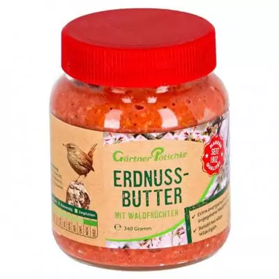 Erdnuss-Butter mit Waldfrüchten für Wildvögel, im Glas, 340 g 1