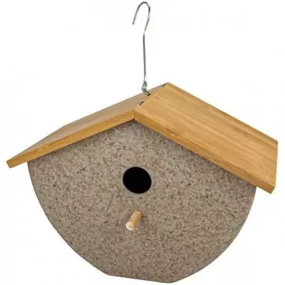 Nachhaltiges Vogelhaus aus Reisspreu 1