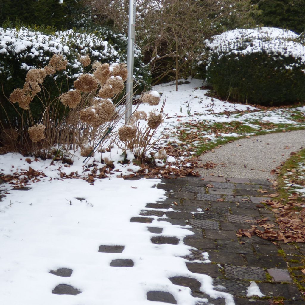 Sicherheit im Garten: Schneeräumen